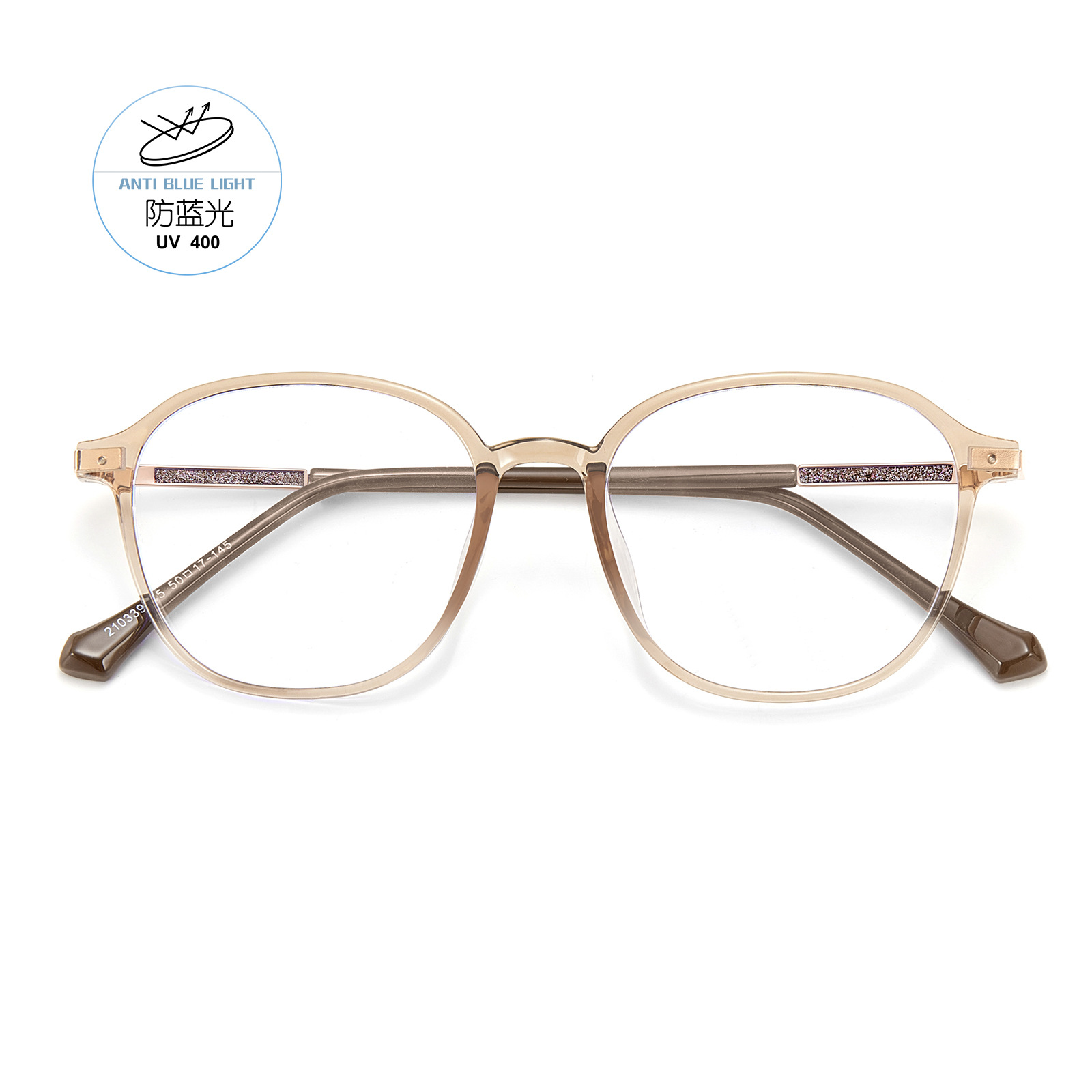 Mostrar pinzón blanco marrón bling polvo brillante red TR anti-luz azul marco de gafas 3.5mm ancho con gafas al por mayor