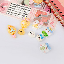 可爱卡通吉伊卡哇 diy饰品配件奶油胶发夹钥匙扣发夹头绳树脂配件