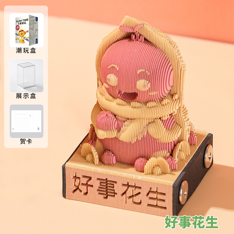 Notas adhesivas 3D emergentes con diseño de mascotas adorables y modernas, escultura de papel, arte desprendible, creativas, de alto valor, con dibujos animados encantadores.