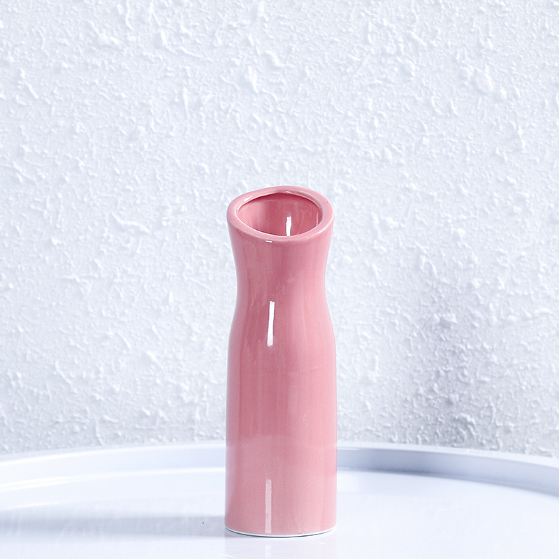 Florero de cerámica fresca hidropónico rábano verde flor seca titular salón comedor Oficina dormitorio decoración del hogar adornos