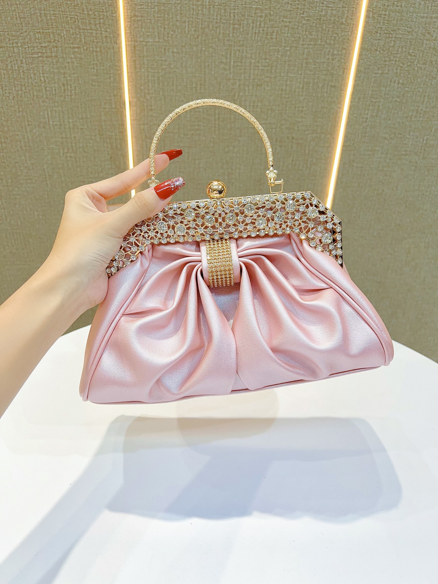 Modische Abendtasche Mit Strasssteinen Für Partys_voghion.com