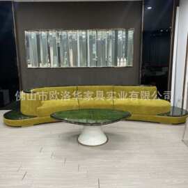 现货特价处理现货沙发茶几图片颜色大平层弧形沙发轻奢钢琴烤漆