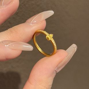 S925���y��ҫ��������ʽ��ɫ���z���J��ָ�F��͹Ň��L����ָ�hŮ