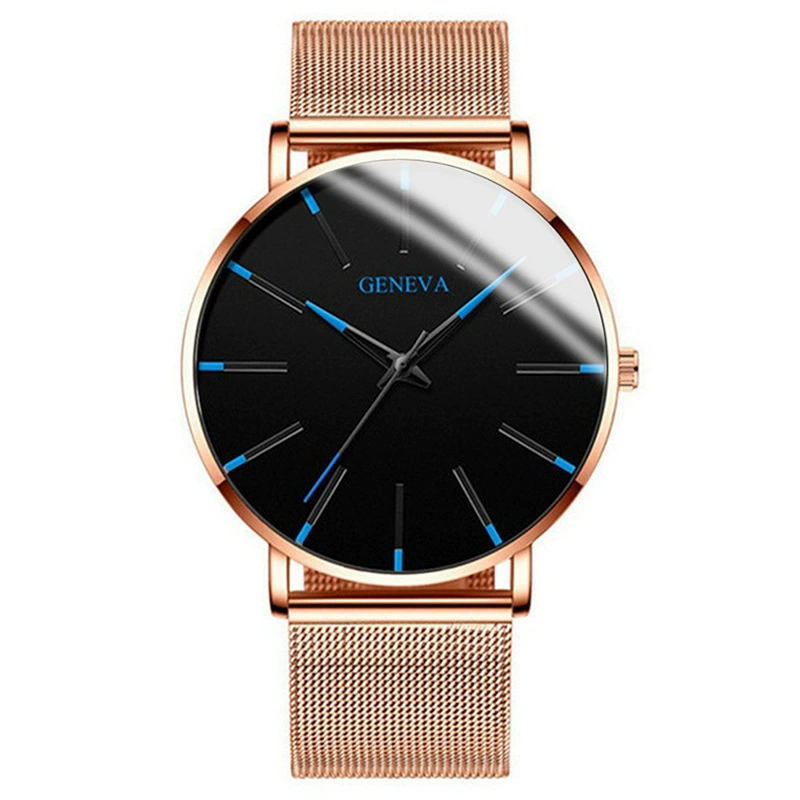 Men's Swiss‑Style Watch, Quartz Movement, 42 mm Dial, Metal Bracelet (230 mm)