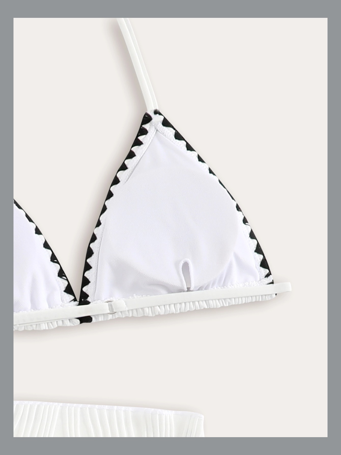 Classic Solid Colour Bikini Swimsuit Set For Teens Pool Beach_voghion.com