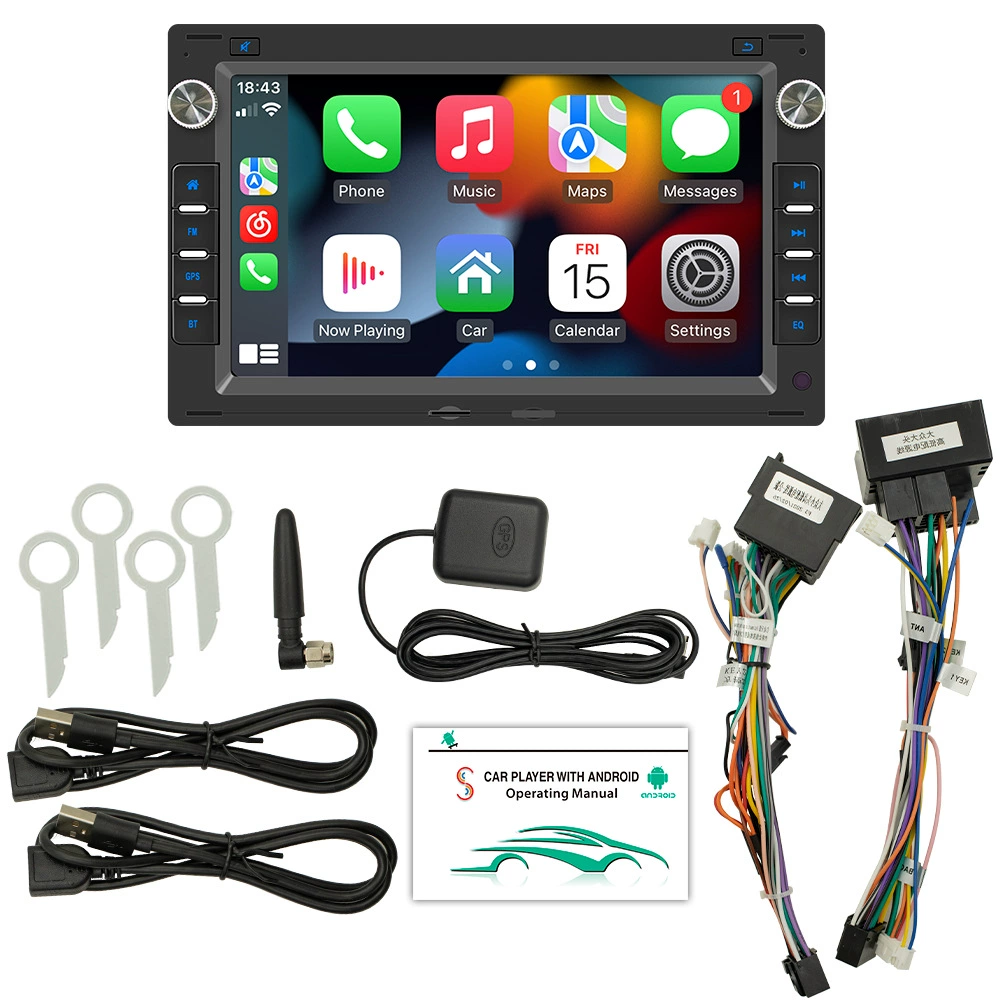 Подходит для Volkswagen Lingyu 7-дюймовый Bluetooth HD, штатная навигация GPS, универсальное беспроводное CarPlay