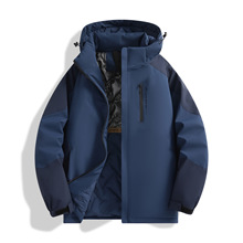 厂家直加肥加大码男女加厚石墨烯冲锋衣潮流韩版时尚百搭新款棉衣