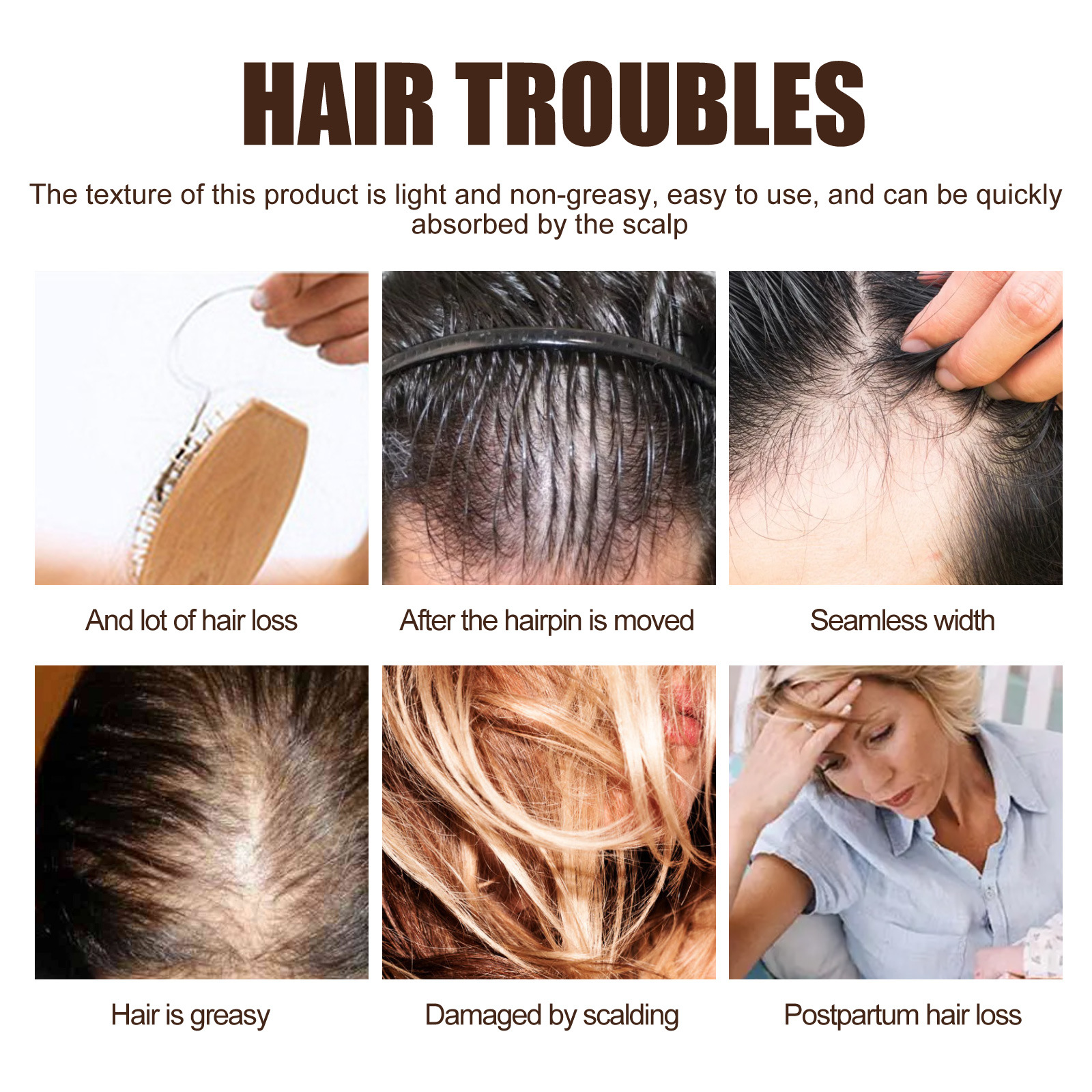 Essenza per capelli resistente, compatta, idratante, riparatrice dell'attaccatura delle radici, densa_voghion.com