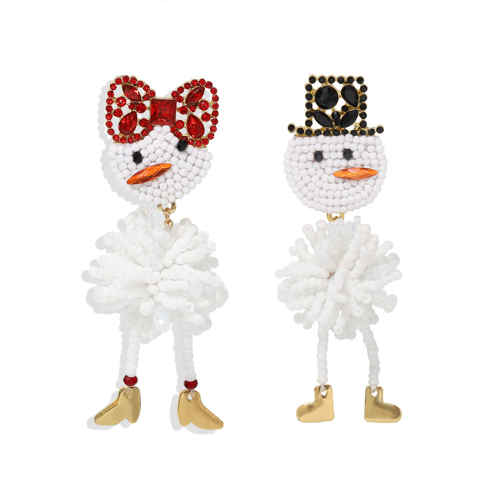 Weihnachten Cartoon-Stil Übertrieben Neuheit Diamant Legierung Künstliche Edelsteine Ohrringe display picture 19