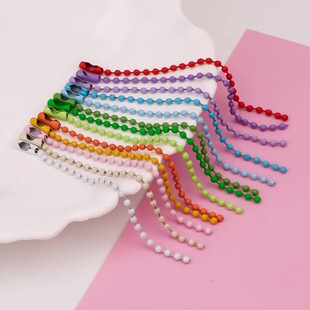 Factory Direct Sales Colorful Jewelry Bead Chain Tag Chain Wave Bead Chain DIY Handmade Accessories Key Chain Chain Wholesale