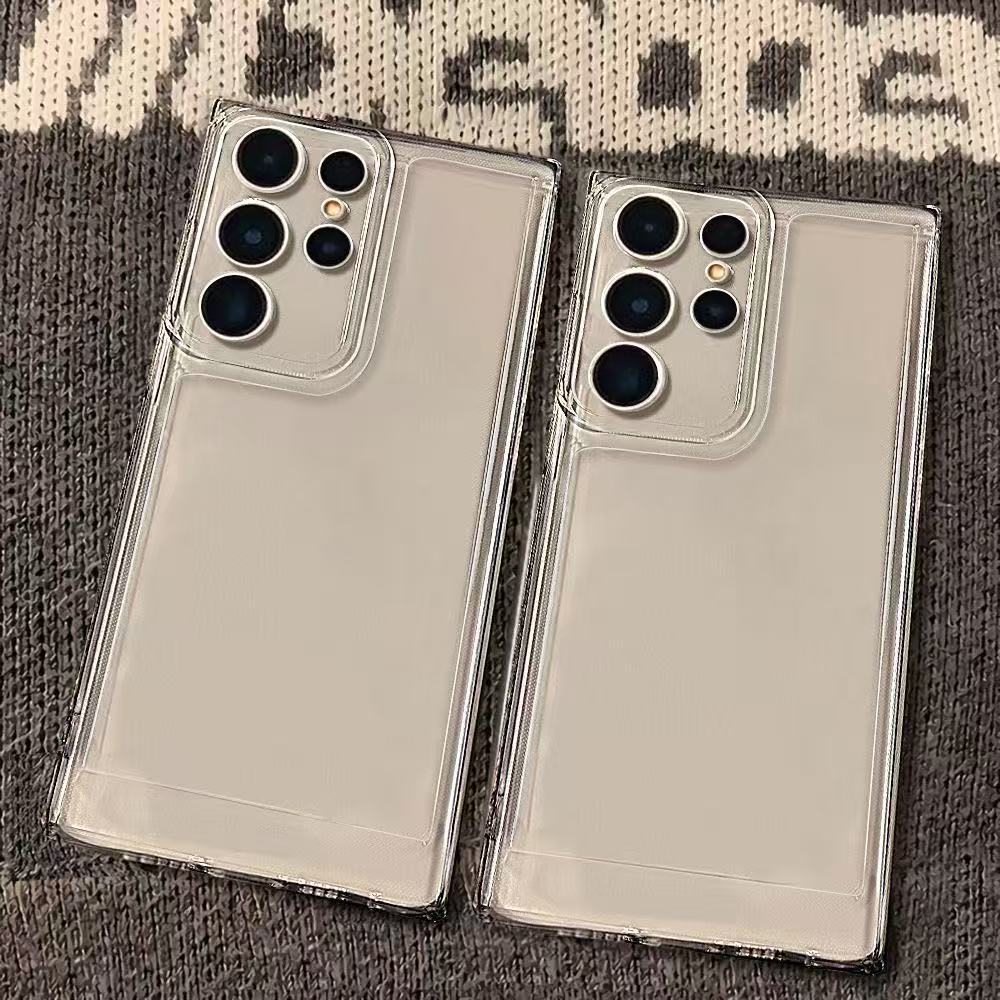适用三星S24Ultra/S22/S21/S20/S10手机壳精孔软壳透明简约TPU