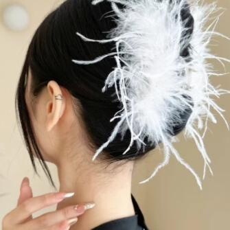 Chaoxian feather grabbing shark clipfish ostrich hair after grabbing…