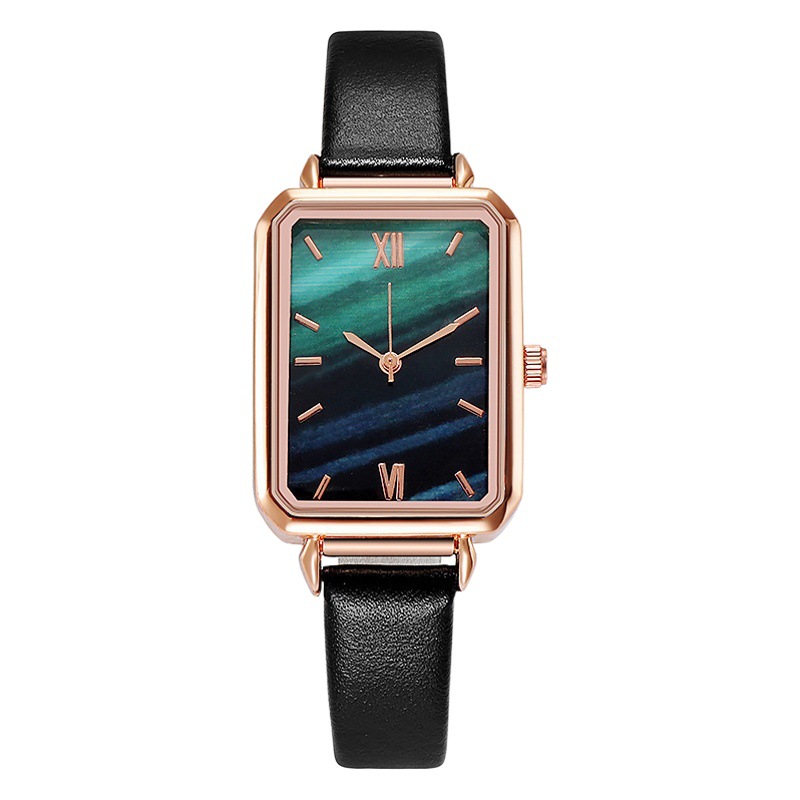 Reloj para mujer 2021 Nuevo lujo ligero marca retro estudiante pequeño reloj verde nicho Reloj para mujer moda simple