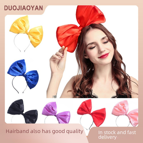 Bestselling Oversized Bow Headband Exaggerated 3D Dopamine Accessory Headband Instagram Teenage Girl Face Slimming Headband
