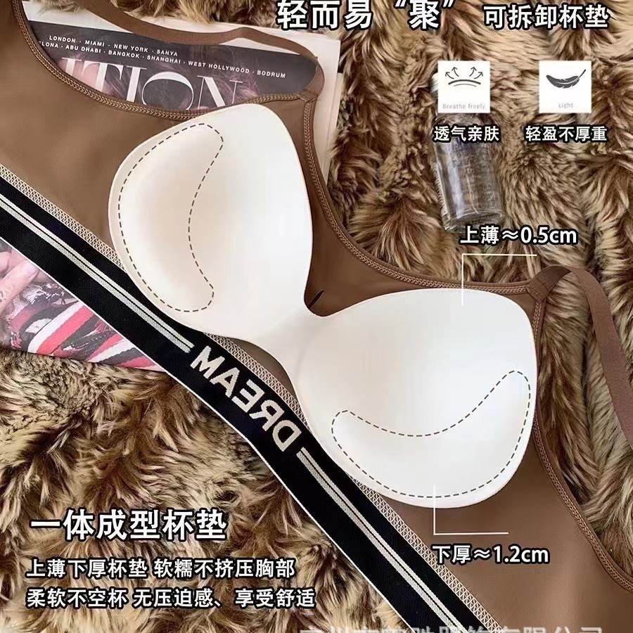 Venta directa de fábrica Comercio electrónico transfronterizo Sudeste de Asia Vietnam Tailandia Ladies Sin costuras Deportes Cómodo Recolección lateral sujetador