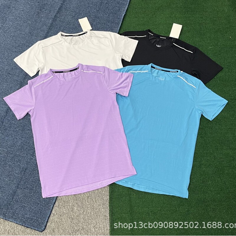 Lightweight Breathable Sports Quick-Drying Short-Sleeved Men's Moisture-Wicking Running Fitness Training T-Shirt Women's Summer Thin