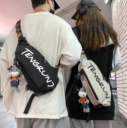 男性用バッグファッション斜め掛けバッグ男性用リュックサック小衆運動レジャーバッグ女性用ショルダーバッグ|undefined