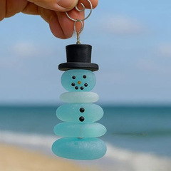 Coastal Christmas Sea Glass Ornaments沿海圣诞海玻璃饰品