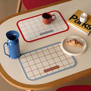 Letter set original high-end placemat colorful breakfast table waterproof and oil-proof leather insulated western food small mouse pad