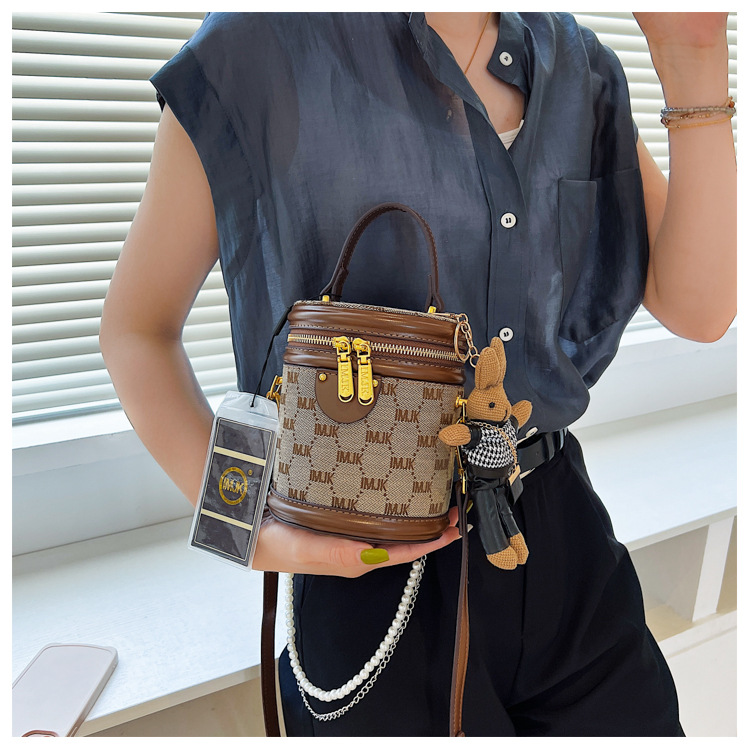 This year's popular women's bag, 2022 Summer New Fashion Print Bucket Bag, Versatile Crossbody Shoulder Bag_voghion.com