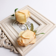 新品廠家批發仿真燒邊工藝鬱金香花頭插花帽花婚慶場景布置花朵