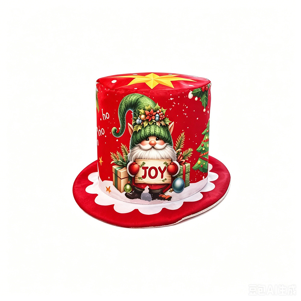 Nuevo sombrero de Navidad transfronterizo de EE.UU. Tío Sam sombrero navideño accesorios de decoración de dibujos animados para niños sombrero alto sombrero superior image 15