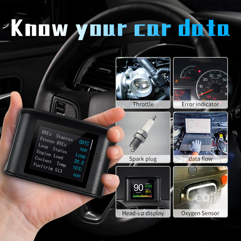 Auto-LCD-Displaygerät OBD2 Fahrzeugcomputer-Diagnosegerät HUD-Kopfabzugsdisplay P10