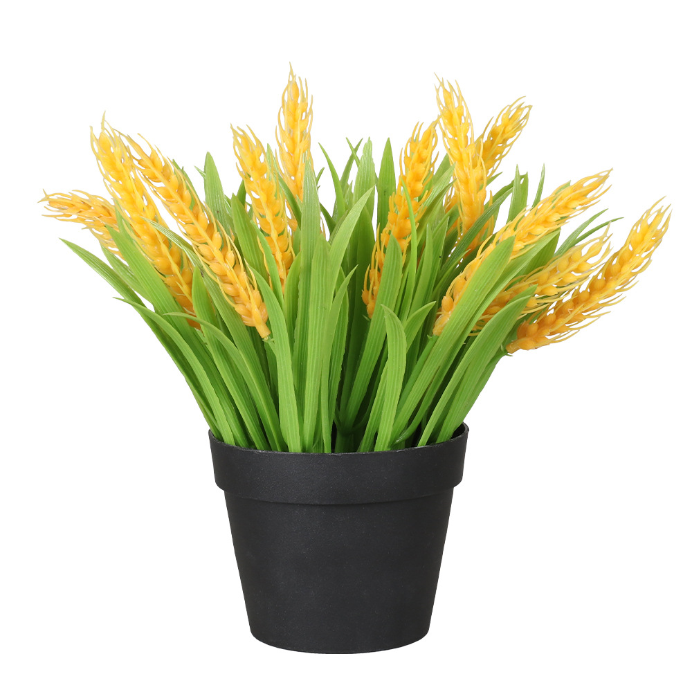 Planta Artificial de Espiga de Arroz en Maceta Plástico Decorativo para Hogar image 6