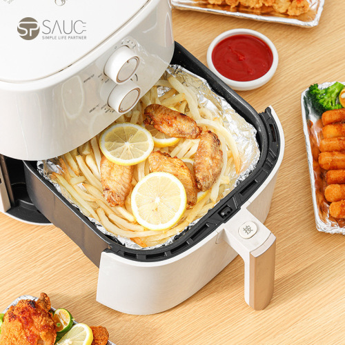 Removable tin foil household thickened food-grade barbecue high-temperature resistant air fryer oven special 30-pack box