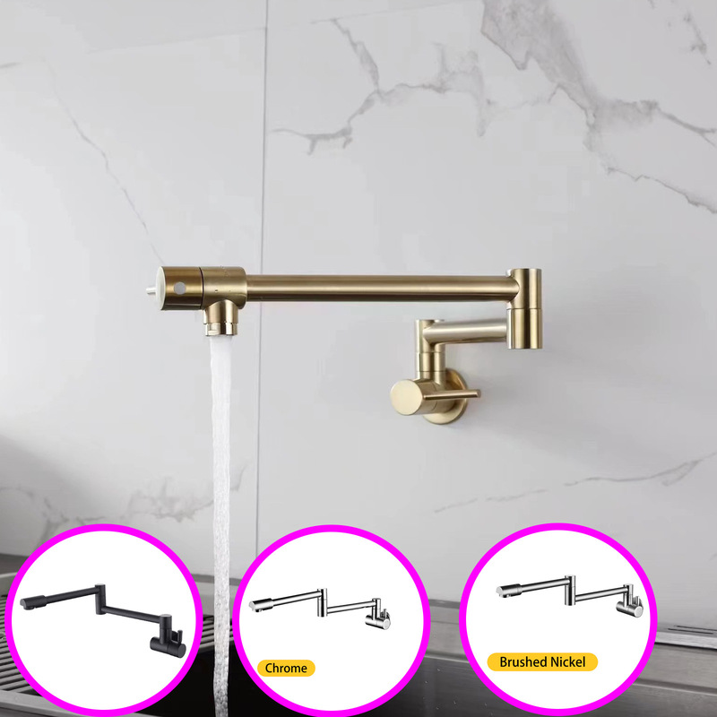 HIDEEP kitchen faucet laundry pool mop pool single cold single hole into the wall type rotatable folding