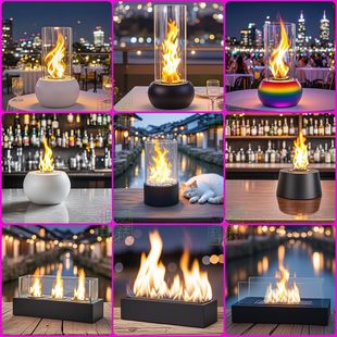 Cross-Border Amazon Best-Selling Portable Desktop Alcohol Fireplace Family Hotel Christmas Holiday Atmosphere