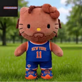 跨境新品jalen brunson plush 二创篮球kt猫毛绒玩偶公仔