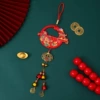 Peony flower bell pendant