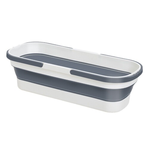 New silicone folding bucket household mop bucket flat mop bucket large folding bucket outdoor portable folding bucket