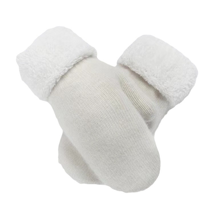 [Fleece and Thickened] Gloves for Women Winter Fleece and Thickened Warmth Double Layer Student Full Finger Cute Korean Style Cycling Bag Cover