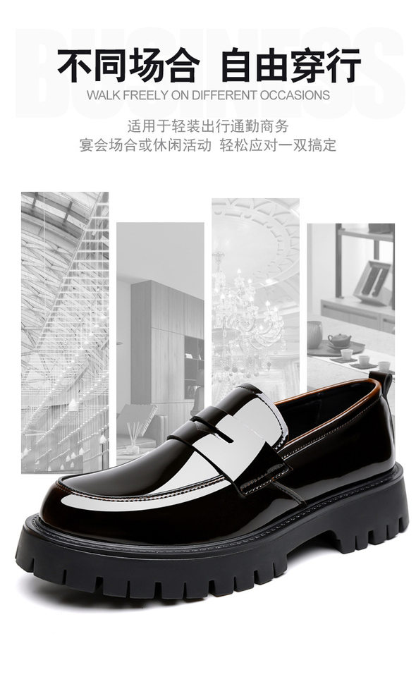 Bốt Martin nam cổ thấp mũi tròn độn đế, phong cách Anh Quốc casual, thoáng khí, chống trượt — Màu nâu, màu đen chi tiết 3