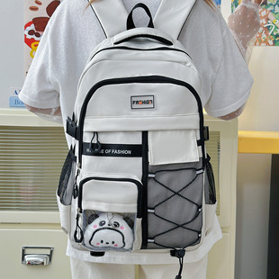 Japanese Retro Workwear Junior High School Girls' Burden-Reducing Spine Protection Middle School Students' Schoolbags High School Girls' Large-Capacity Backpacks for Men