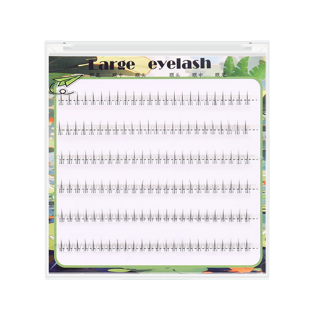 Glue-free Lower Eyelashes, 6-row Natural Simulation Clusters — single-box, multiple styles