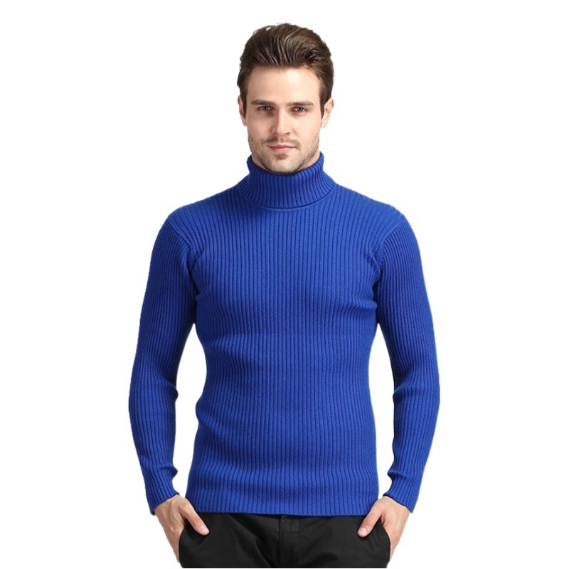 Cross-border Winter New European and American Men's Pullover Sweater Slim-fit Turtleneck Wool Men's Sweater Foreign Trade Men's Wear