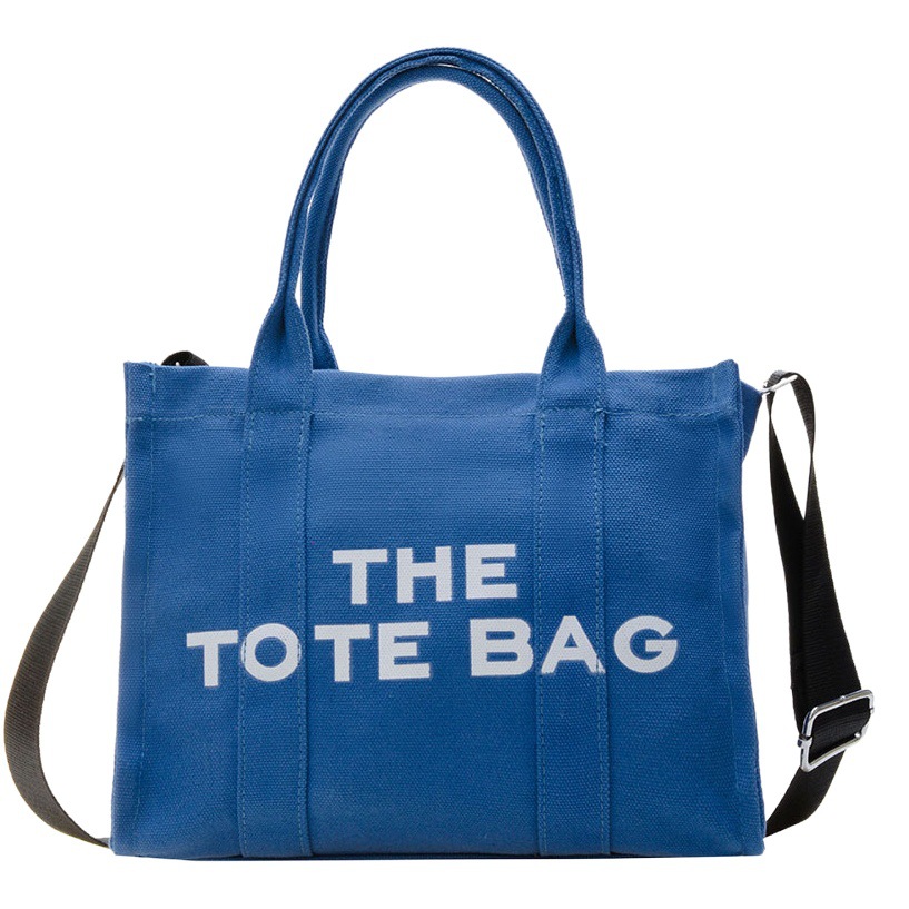 Bolso de lona Hebei Baiou para mujer, de color sólido con estampado de letras, bolso bandolera de un solo hombro con estampado de letras.