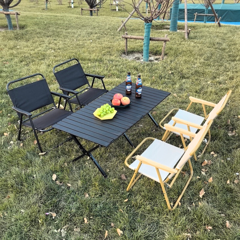 Outdoor Folding Table Portable Egg Roll Table Camping Table and Chair Set One Table Four Chairs Picnic Table Outdoor Folding Table Portable Egg Roll Table Camping Table and Chair Set One Table Four Chairs Picnic Table