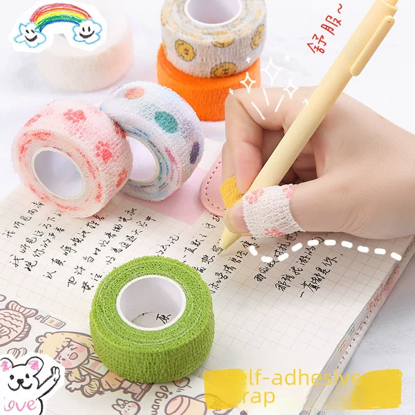 Cartoon Cute Combination Finger Bandages for Writing, Finger Protection, Anti-Wear Hand Tape, Student Anti-Wear and Anti-Callus Self-Adhesive Finger Protectors