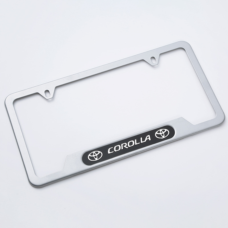 Marco de placa de matrícula de automóvil de comercio exterior al por mayor multi-Especificación de etiquetado Marco de placa de matrícula de acero inoxidable estándar americano transfronterizo