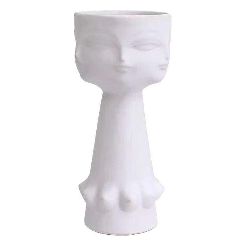 Nórdico moderno minimalista artesanía decoración salón arte decoración del hogar creativo de cerámica florero cara al por mayor