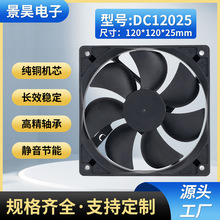 工厂供应DC12025桌面冷风机风扇 机箱电源风扇 大风量低噪音