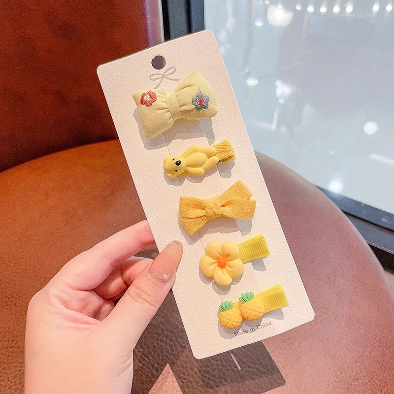 Niñas Bebé horquilla de tela completa bebé no duele el sudor clip de pelo lindo súper lindo clip de pelo fetal headwear de las niñas