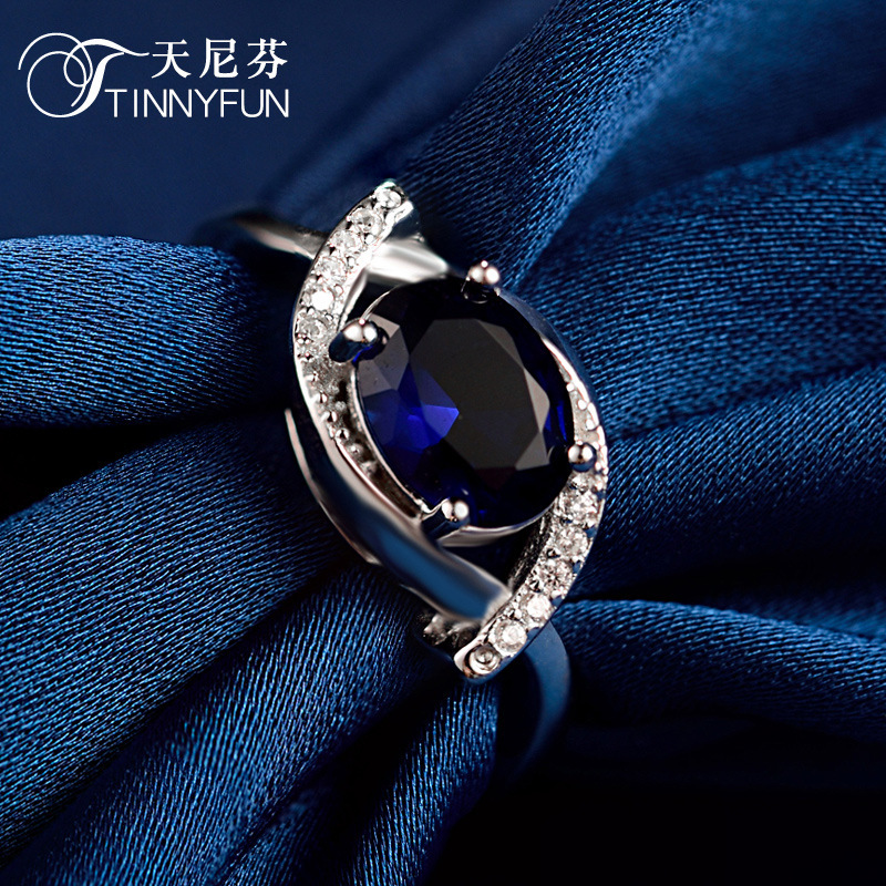 Nuevo anillo de diseño creativo transfronterizo coreano s925 joyería de plata de zircón anillo de diamantes de temperamento para mujeres al por mayor