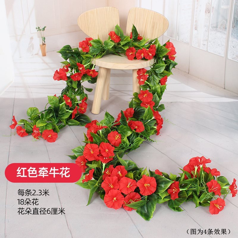 模擬バラの花の籐の天井装飾造花の蔓が暖房、エアコン、水道管をカバーし、プラスチック植物を巻き付ける|undefined