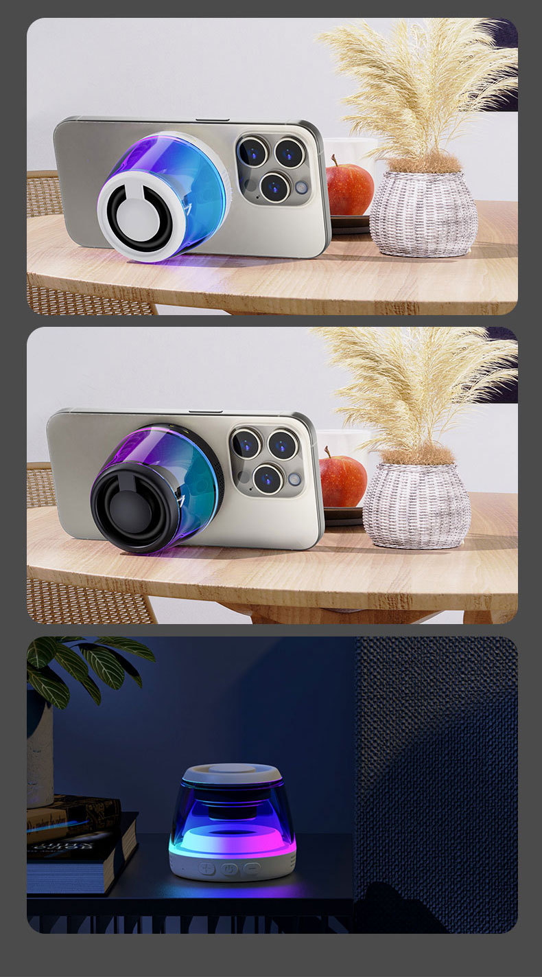 Portable Bluetooth Speaker With Magnetic Ambient Light_voghion.com