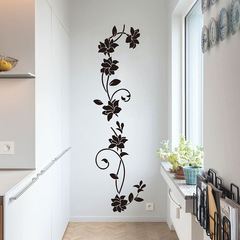 外貿浪漫花藤臥室客廳玄關宿舍家居背景裝飾牆貼貼紙自粘批發跨境